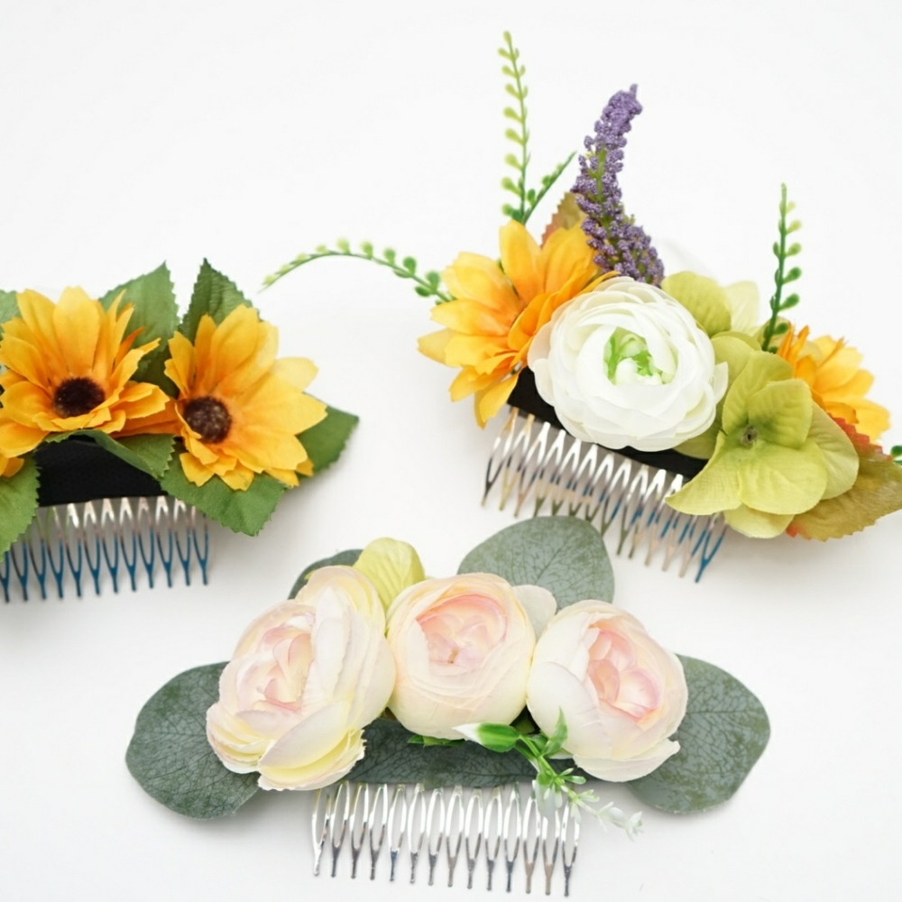 Hair Comb with flowers